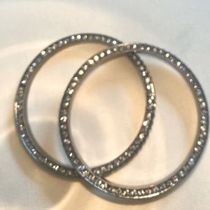 Chico’s Jewelry Gunmetal Bangles Bracelet Set 2